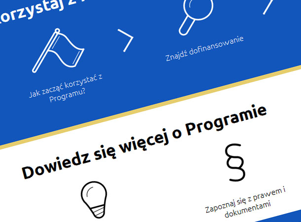 Wycinek strony głównej Serwisu Regionalnego Programu Województwa Podlaskiego
